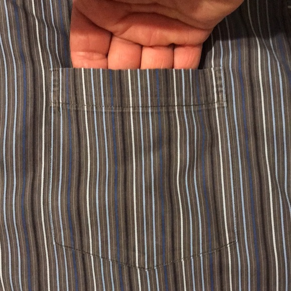 Tailorbyrd Classic Fit 100%Cotton Black Grey Blue Stripes Mens Long Sleeve shirt - Picture 9 of 12